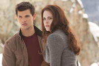 Taylor Lautner and Kristen Stewart in "The Twilight Saga: Breaking Dawn - Part 2."
