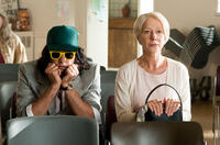 Russell Brand as Arthur and Helen Mirren as Hobson in "Arthur."