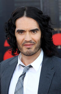 Russell Brand at the London premiere of "Arthur."