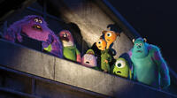 Mike Wazowski voiced by Billy Crystal and James P. Sullivan "Sully" voiced by John Goodman in "Monsters University."