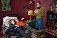 Henry Hopper, Mia Wasikowska and director Gus Van Sant on the set of "Restless."