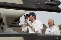 On the set of "Oblivion."