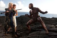Helen Mirren, Felicity Jones and Djimon Hounsou in "The Tempest."