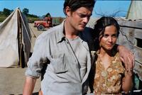 Sam Riley as Sal and Alice Braga as Terry in "On The Road."