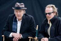Christopher Walken and director Jonathan Hensleigh on the set of "Kill the Irishman."