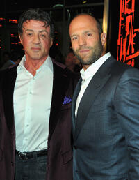 Sylvester Stallone and Jason Statham at the California premiere of "The Mechanic."