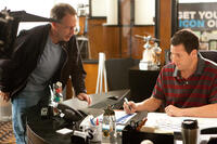 Director Dennis Dugan and Adam Sandler on the set of "Jack and Jill."