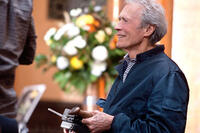 Director Clint Eastwood on the set of "J. Edgar."