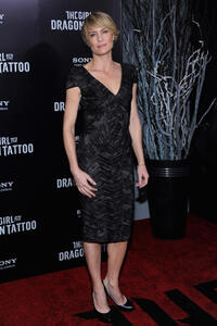 Robin Wright at the New York premiere of "The Girl With The Dragon Tattoo."