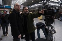 Director Steven Soderbergh and producer Gregory Jacobs on the set of "Haywire."