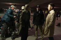 Michael Douglas, director Steven Soderbergh and Ewan McGregor on the set of "Haywire."