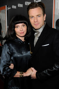 Eve Mavrakis and Ewan McGregor at the California premiere of "Haywire."