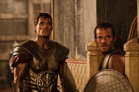 Henry Cavill and Stephen Dorff in "Immortals."