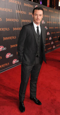 Luke Evans at the world premiere of "Immortals" in California.