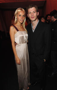 Isabel Lucas and Joseph Morgan at the world premiere of "Immortals" in California.