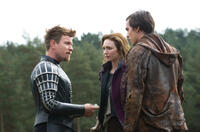 Ewan McGregor as Elmont, Eleanor Tomlinson as Isabelle and Nicholas Hoult as Jack in "Jack The Giant Slayer."