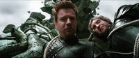 Ewan McGregor as Elmont and Eddie Marsan as Crawe in "Jack The Giant Slayer."