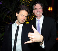 Director Bennett Miller and Billy Beane at the California premiere of "Moneyball."