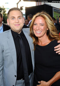 Jonah Hill and producer Rachael Horovitz at the California premiere of "Moneyball."