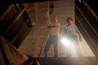 Kevin Costner as Jonathan Kent and Dylan Sprayberry as Clark Kent in "Man of Steel."