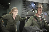 Amy Adams as Lois Lane and Christopher Meloni as Colonel Nathan Hardy in "Man of Steel."
