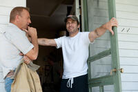 Kevin Costner and director Zack Snyder on the set of "Man of Steel."