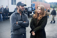 Director Zack Snyder and Amy Adams on the set of "Man of Steel."