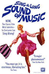 Poster art for "Sound of Music Sing-Along Event."