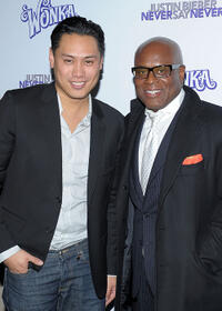 Director Jon M. Chu and producer LA Reid at the New York premiere of "Justin Bieber: Never Say Never."