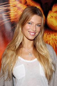 Veronica Varekova at the New York premiere of "African Cats."