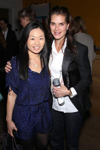 Jewelry Designer Alex Woo and Brooke Shields at the New York premiere of "African Cats."