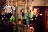 Kermit The Frog, Amy Adams as Mary and Jason Segel as Gary in "The Muppets."