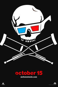 Poster art for "Jackass 3 in 2D"