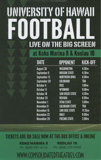 Poster art for "UH vs UNLV."