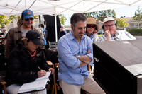 Writer Dan Fogelman, director Glenn Ficarra, producer Denise Di Novi and director John Requa on the set of "Crazy, Stupid, Love."
