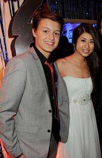 Nolan Sotillo and Yin Chang at the California premiere of "Prom."