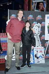 Executive Producer, Book Author Jeff Kinney and Zachary Gordon at the New York premiere of "Diary of a Wimpy Kid: Rodrick Rules."