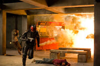 Karl Urban as Judge Dredd in "Dredd."