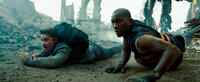 Shia LaBeouf as Sam Witwicky and Tyrese Gibson as Sergeant Epps in "Transformers: Dark of the Moon."