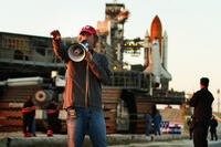 Director/Executive Producer Michael Bay on the set of "Transformers: Dark of the Moon."
