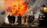 Josh Duhamel as Lennox and Tyrese Gibson as Sergeant Epps in "Transformers: Dark of the Moon."
