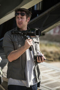 Director Neill Blomkamp on the set of "Elysium."