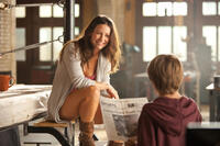 Evangeline Lilly as Bailey Tallet and Dakota Goyo as Max in "Real Steel."