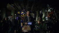 Hugh Jackman as Charlie Kenton and Dakota Goyo as Max in "Real Steel."