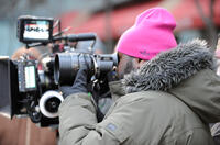 Director Steve McQueen on the set of "Shame (2011)."