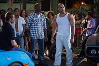 Paul Walker, Tyrese Gibson and Vin Diesel in "Fast Five."