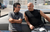 Justin Lin and Vin Diesel in "Fast Five."
