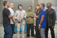 Vin Diesel, Kang Sung, Tyrese Gibson, Tego Calderon, Don Omar and Gal Gadot in "Fast Five."