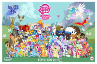 Comic-Con poster art for "My Little Pony: Friendship Is Magic."