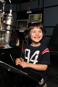 Wyatt Hall on the set of "Winnie The Pooh."